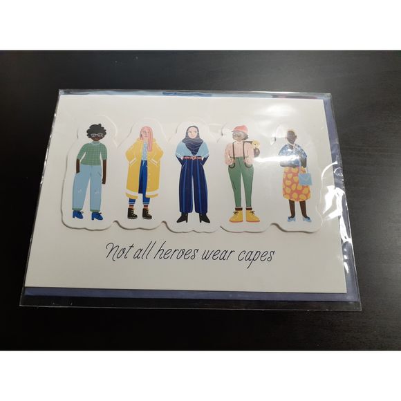 Lot of 6 Card  Envelope Not All Heroes Wear Capes - Picture 2 of 4